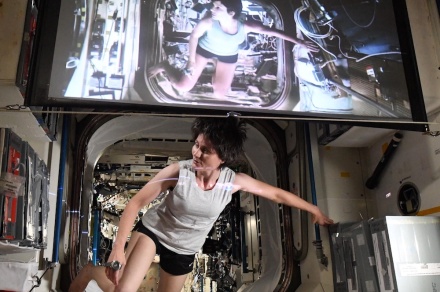 ISS astronaut recreates a moment from Gravity movie