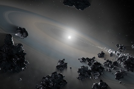 Destructive white dwarf is ripping apart planetary pieces