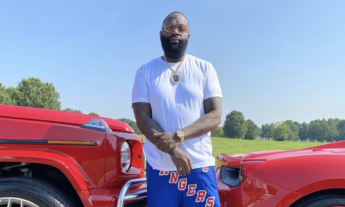 Rick Ross celebrates becoming a grandfather.