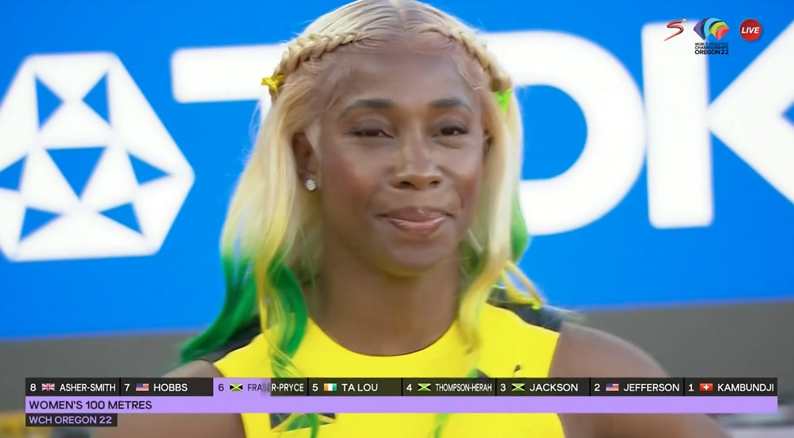 Fraser-Pryce Wins Gold, Jackson Silver And Thompson-Hera Bronze In Women’s 100m World Championships Final – Watch Race – YARDHYPE