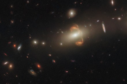 Hubble shows mirror image due to gravitational lensing