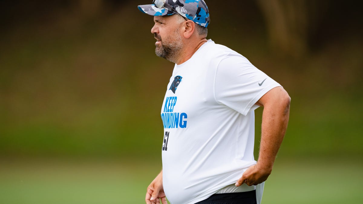 Carolina Panthers coach Matt Rhule thinks he’s coaching college kids