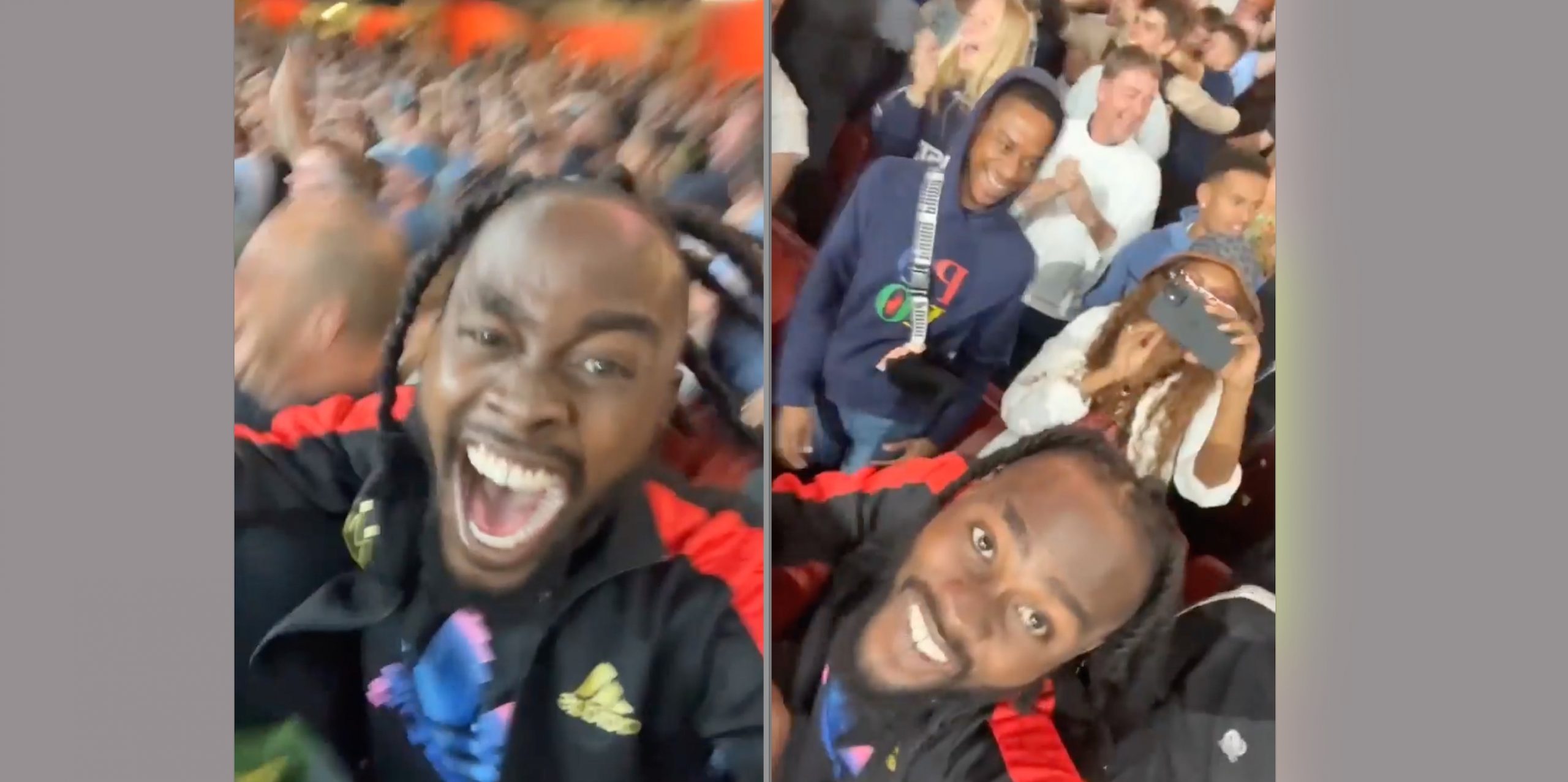 Laalee Shows His Support for Leon Bailey at Arsenal vs Aston Villa Match – Watch Video – YARDHYPE