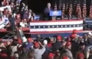 Trump Security Stops People From Doing QAnon Sign At His Rally